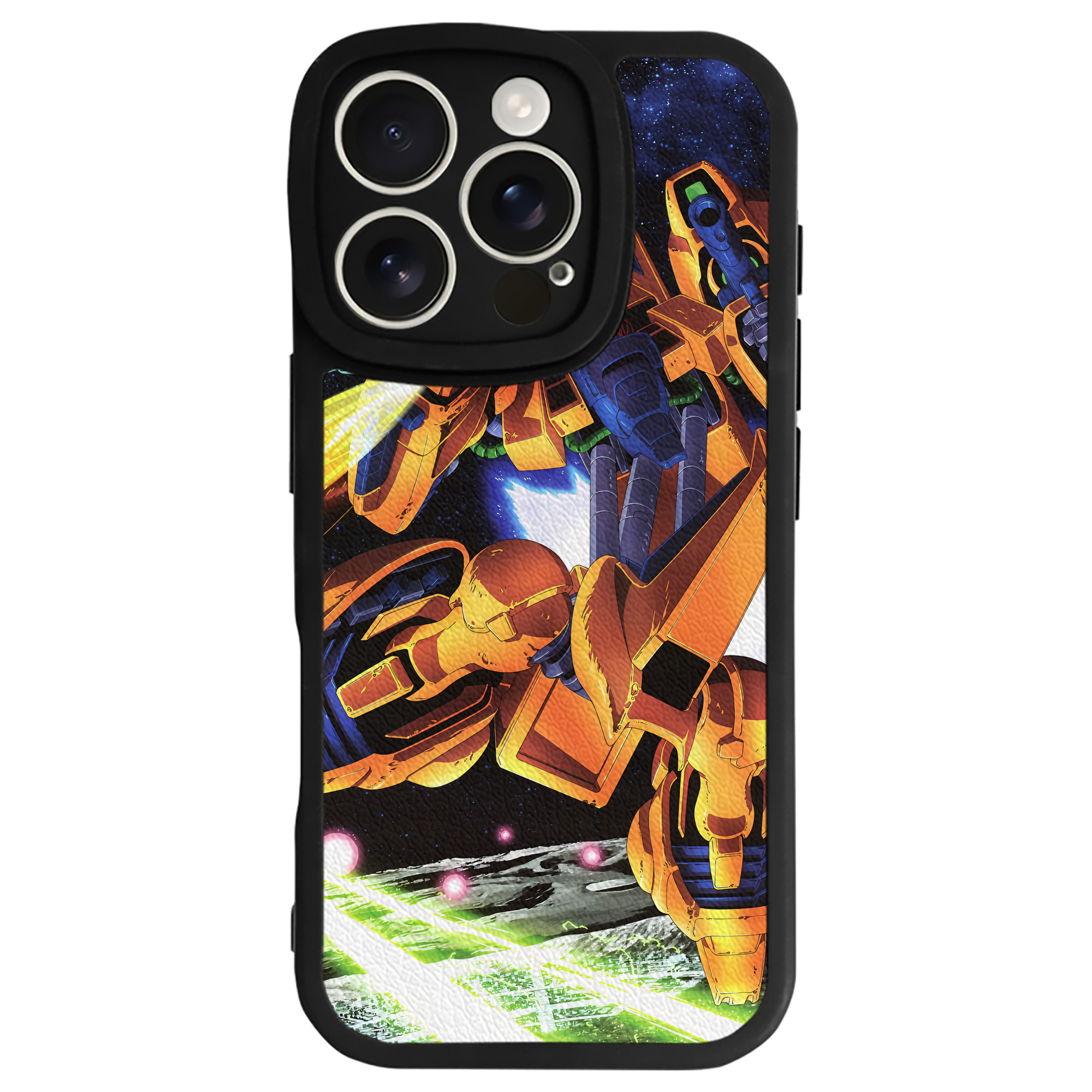 （画像用） 機動戦士ガンダム Mobile Suit Gundam 【iPhone 16シリーズ対応】シリコンスマホケース（レザー調） 材質：シリコン